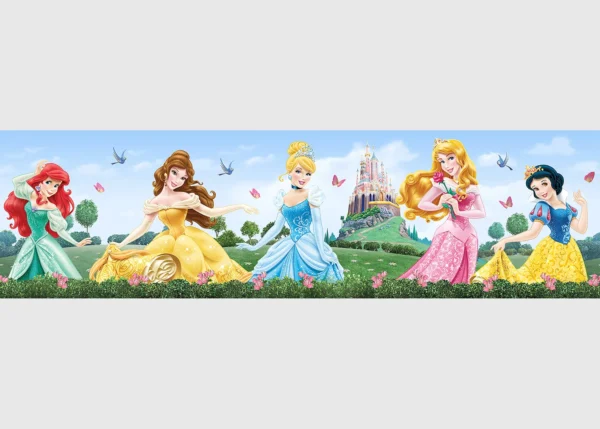 Dětská samolepící bordura na zeď Disney Princezny