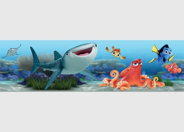 Dětská samolepící bordura na zeď Disney Hledá se Nemo