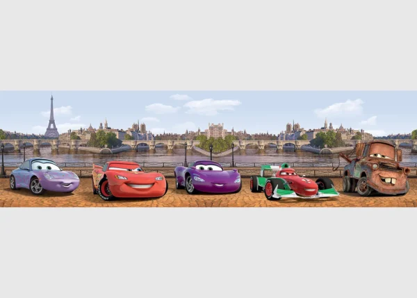 Dětská samolepící bordura na zeď Disney Auta Londýn