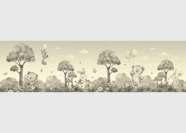Dětská samolepící bordura na zeď Medvídek | 5 m x 13.8 cm | WBD 8169