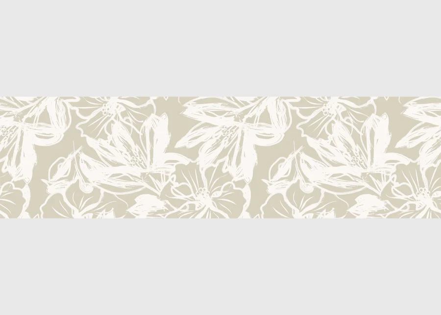 Samolepící bordura na zeď Pastelové Květiny | 5 m x 13.8 cm | WB 8417