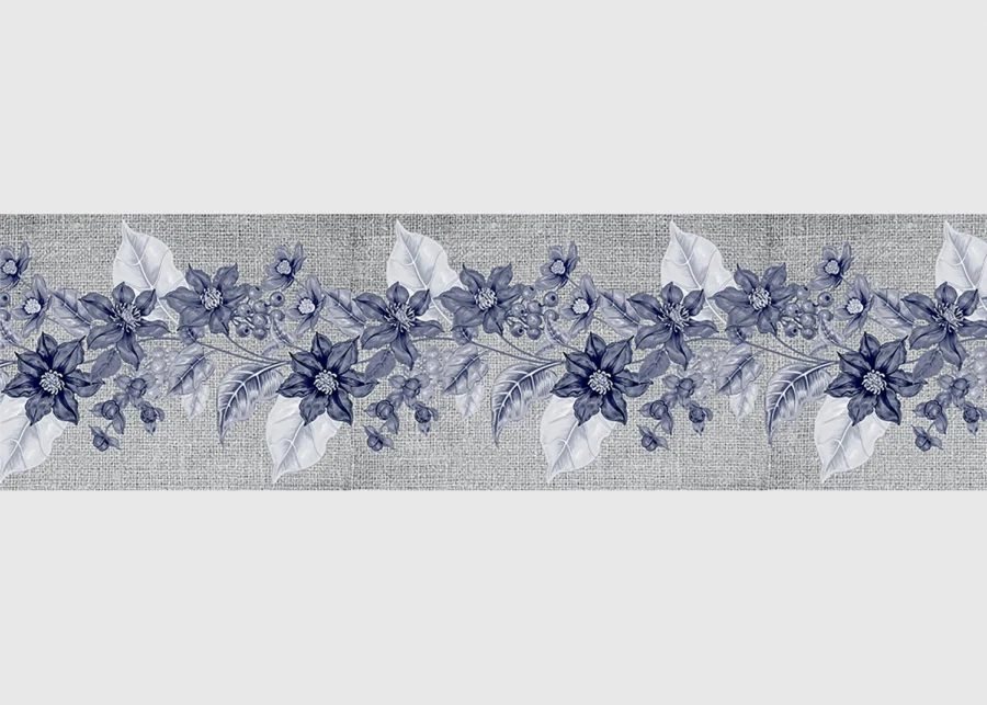 Samolepící bordura na zeď Květy | 5 m x 13.8 cm | WB 8227