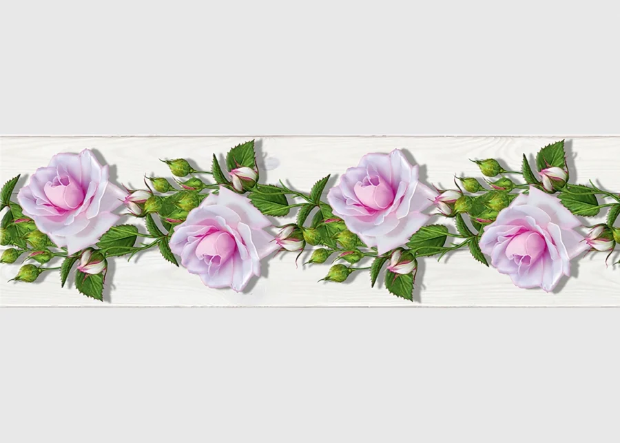 Samolepící bordura na zeď Květy | 5 m x 13.8 cm | WB 8229
