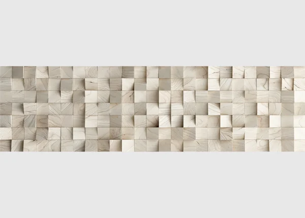 Samolepící bordura na zeď 3D Dřevěné Kostky | 5 m x 13.8 cm | WB 8234