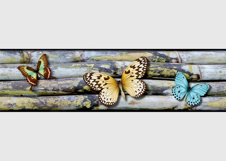 Samolepící bordura na zeď Motýli | 5 m x 13.8 cm | WB 8238