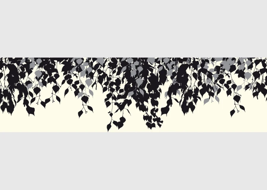Samolepící bordura na zeď Béžové Stíny Listí | 5 m x 13.8 cm | WB 8275
