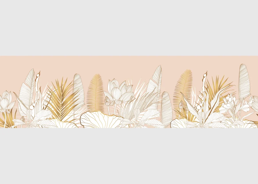 Samolepící bordura na zeď Kvetoucí Pohádky | 5 m x 13.8 cm | WB 8289